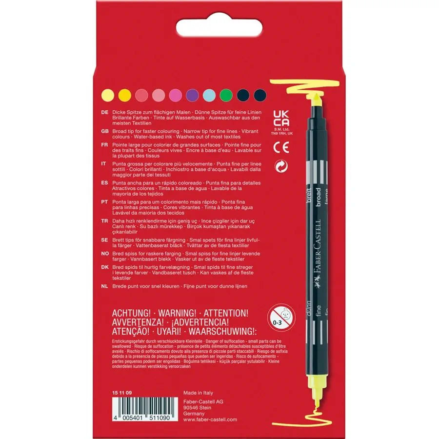 Tusser dobbelt Neon farver 10 stk