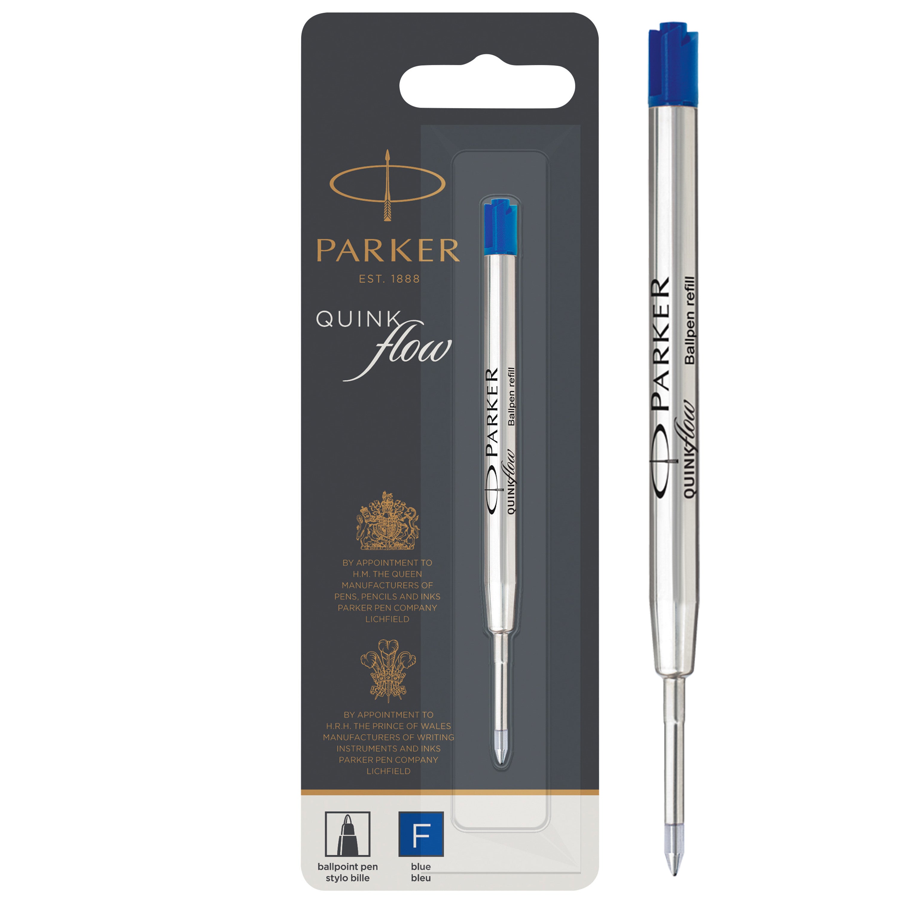 Parker Quink Flow KP F Blå Blister