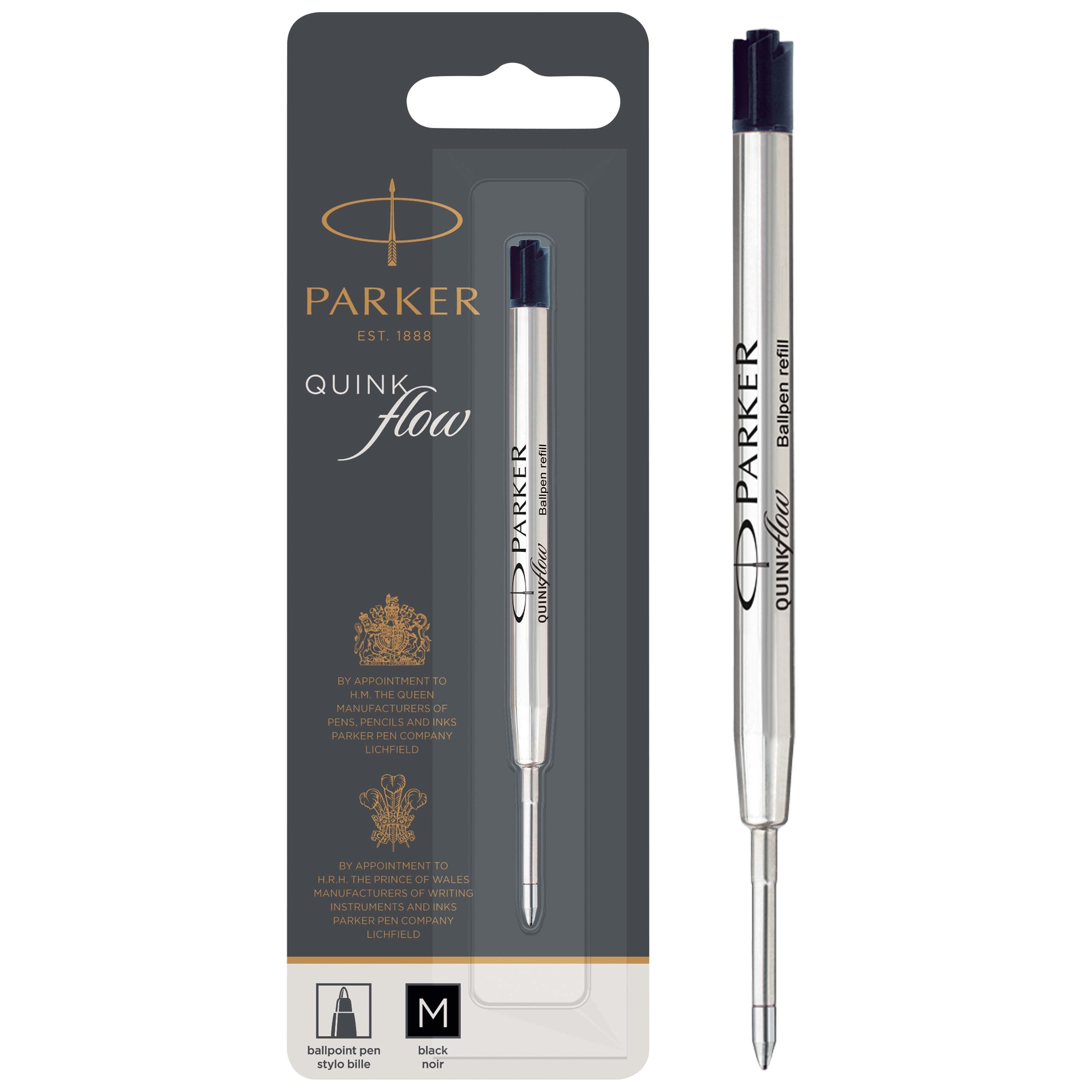 Parker Quink Flow KP M Sort Blister