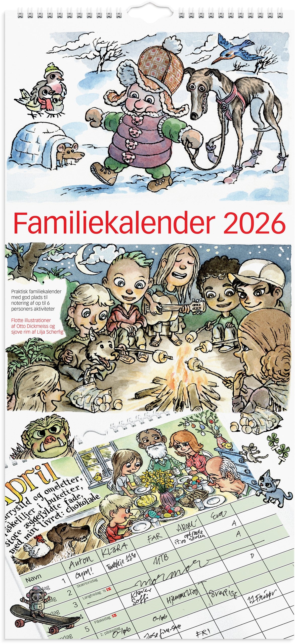 Familiekalender Otto Dickmeiss & Lilja Scherfig 2026