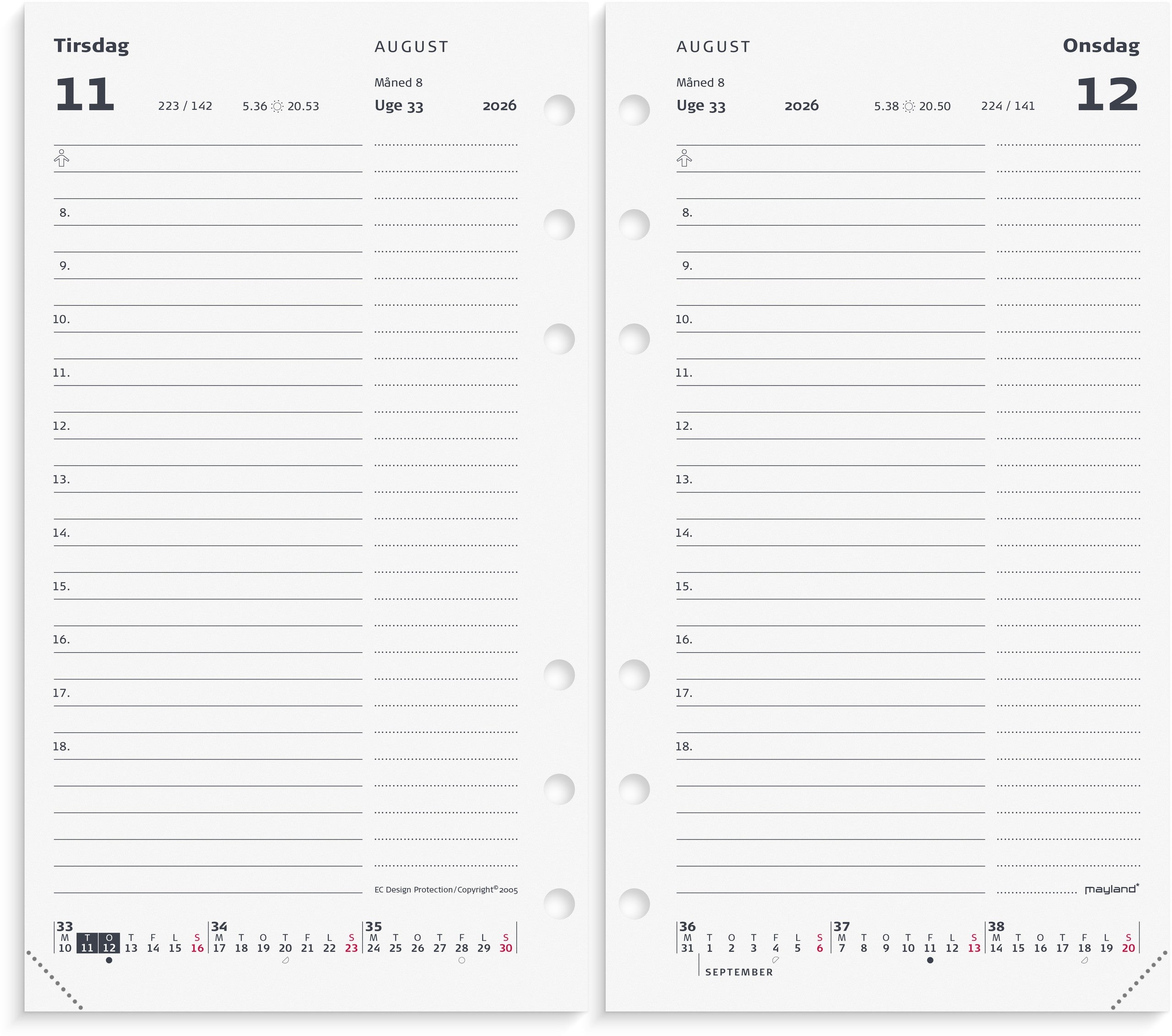 System PP dagkalender REFILL 2026