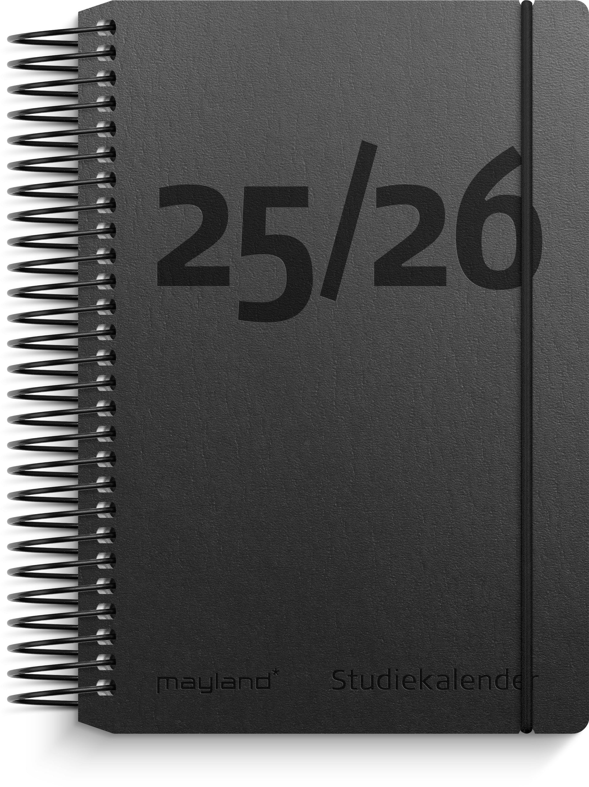 Studie Mini dagkalender sort genbrugskarton 2025/2026