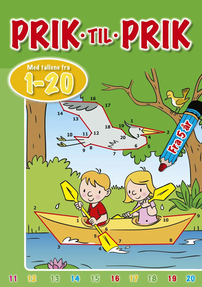 Prik-til-prik med tallene fra 1-20