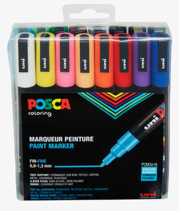 POSCA Tusser Sæt – PC-5M Medium Spids (1,8–2,5 mm) – 8 Vandbaserede Tuscher