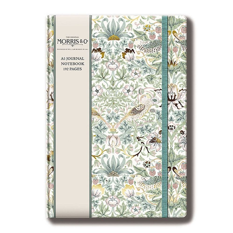 Notesbog A5 Morris & Co. Strawberry Thief Journal linieret