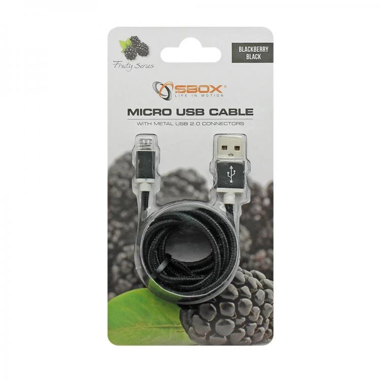 usb kabel micro 1,5m   sort