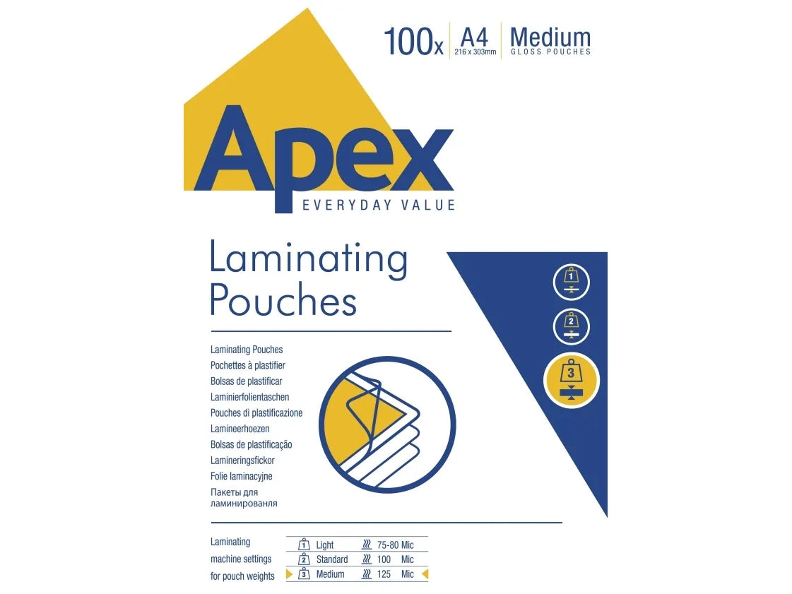 Apex A4 125 mic. lamineringslomme