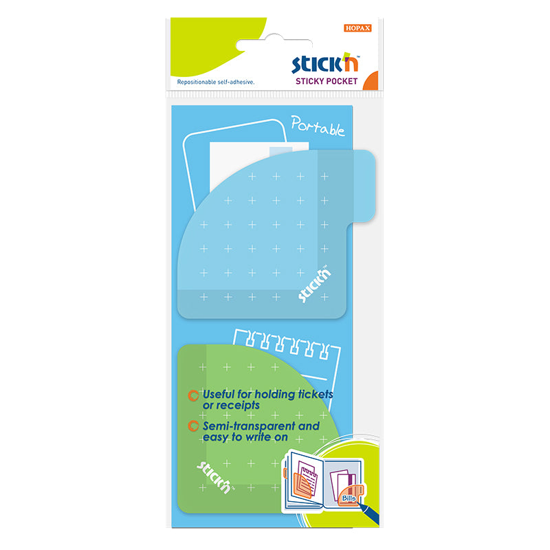 StickyPocket 70x70 Green&Blue
