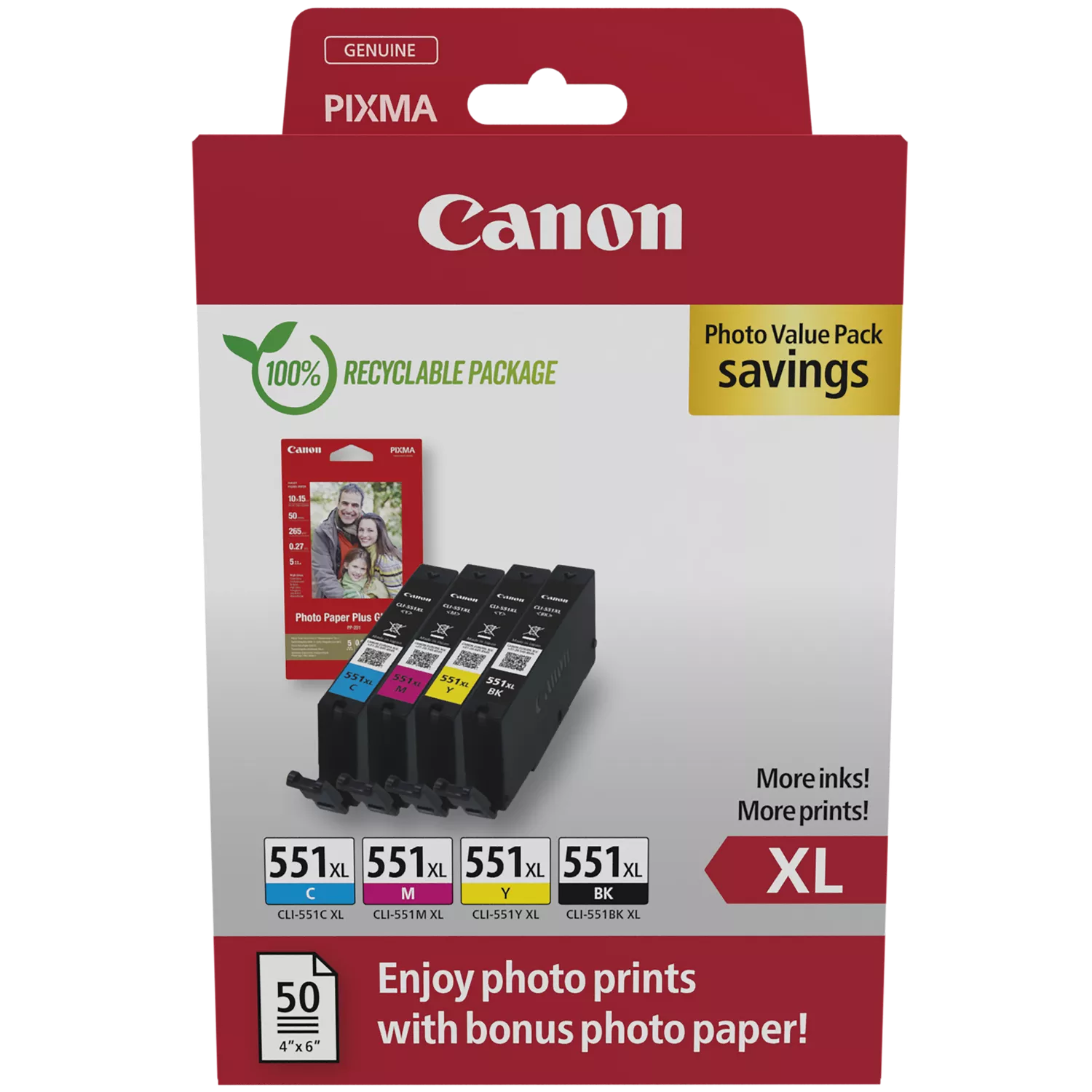 Canon 551XL Value Pack
