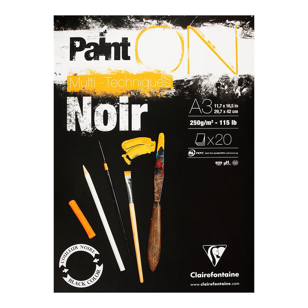 Clairefontaine PAINT-ON BLOK NOIR A3