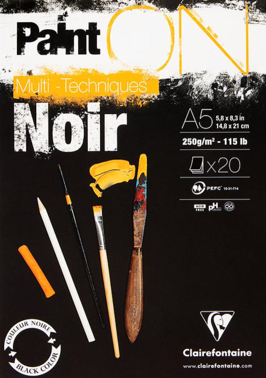 Clairefontaine PAINT-ON BLOK NOIR A5