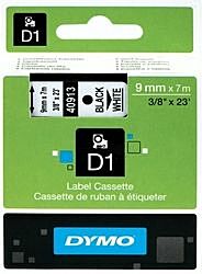 Tape D1 9mmx7m black/white (10)