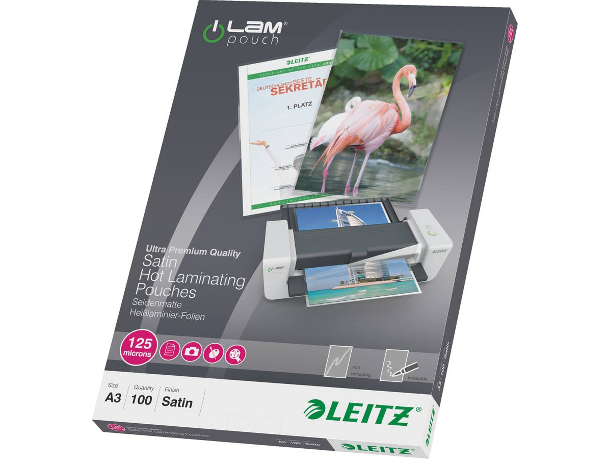 Leitz iLam A3 lamineringslomme 125 mic. Satin
