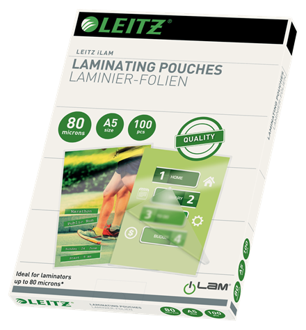Leitz A5 80mic. lamineringslomme
