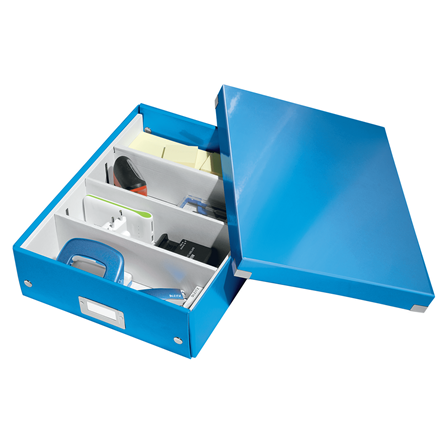 Leitz arkivboks Click & Store A4 blå (inddeling)