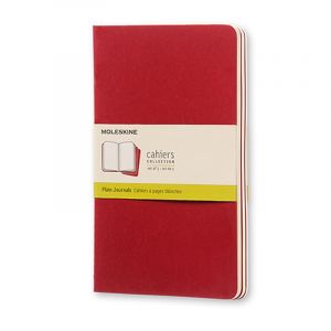 Cahier Journal Blank Large Rød 3-Pak