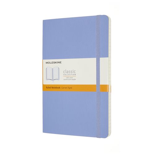 Moleskine Soft Linjeret Large Hydrangea Blue