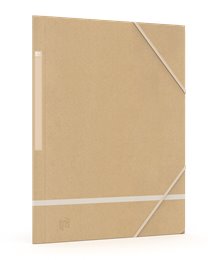Elastikmappe 3 klapper Touareg 24X32 Beige