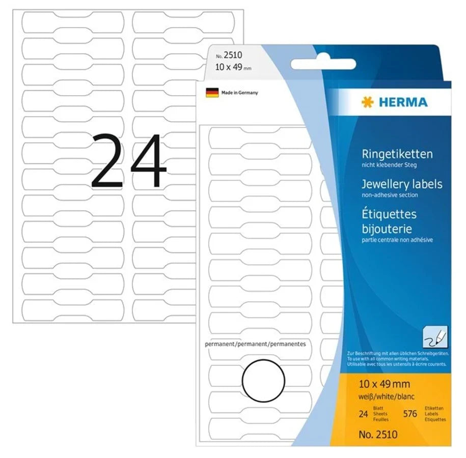 Herma label manual Jewellery 10x49 white (600)