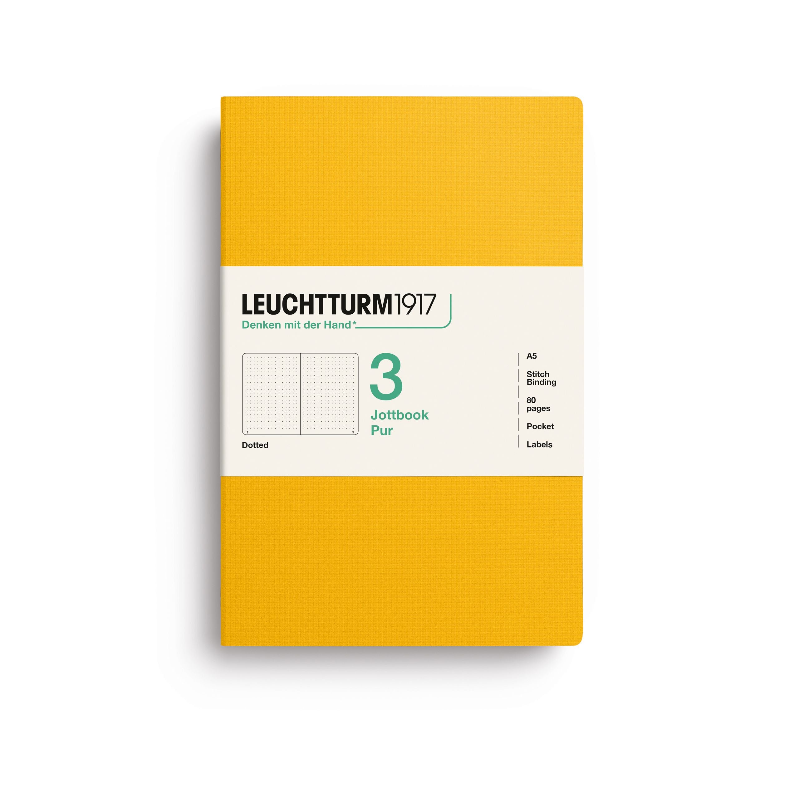 Leuchtturm1917 Jottbook A5, Dotted Sunflower 3 stk