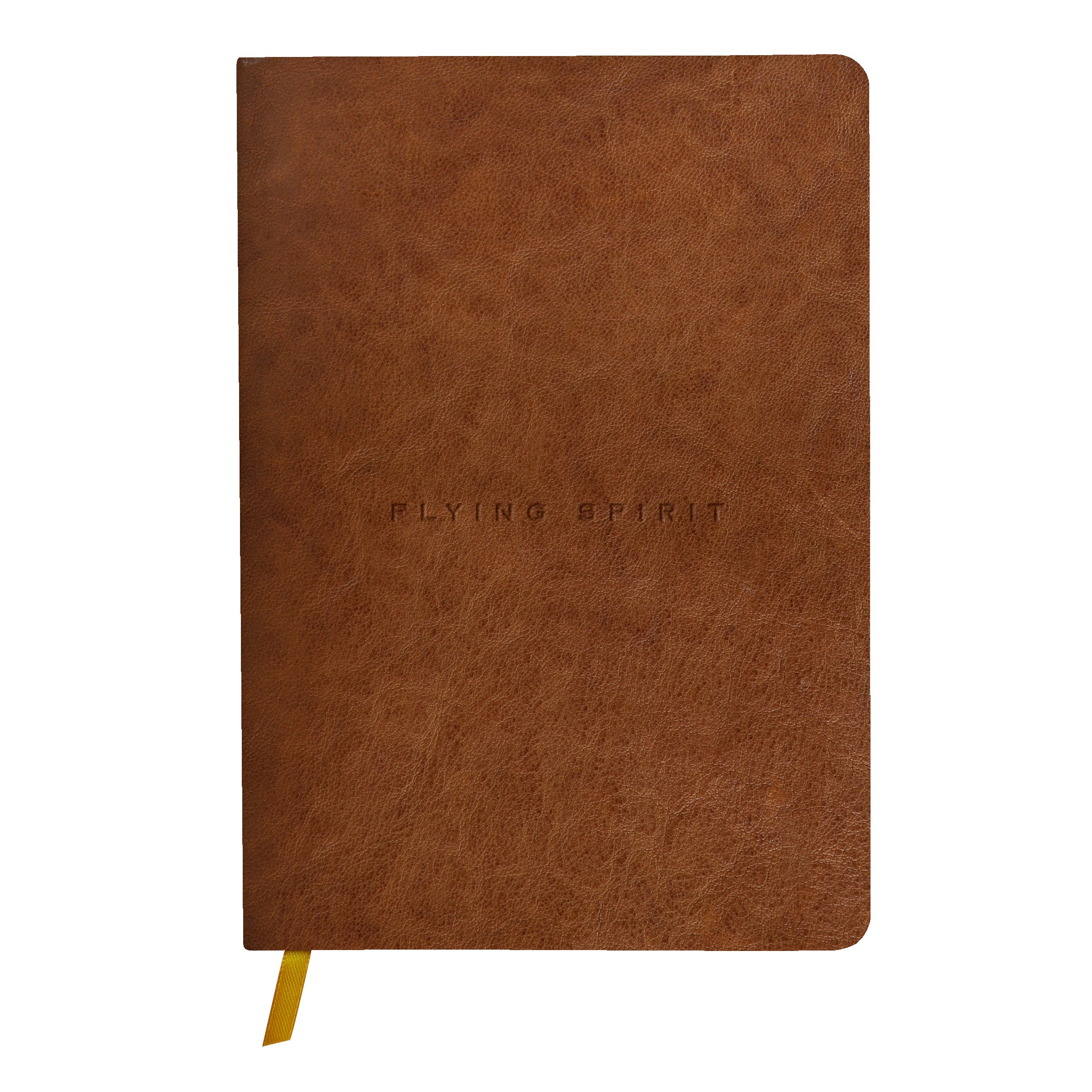 Flying Spirit Cognac Leather Notebook A5, 90 sider Linjeret