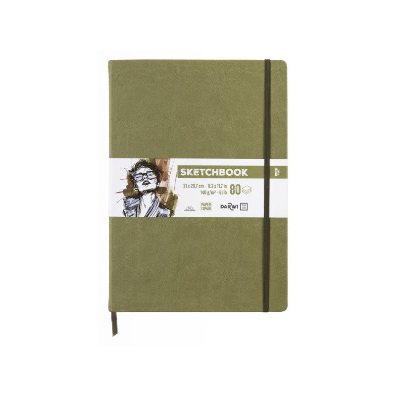 Skitsebog A4 140 g - khaki