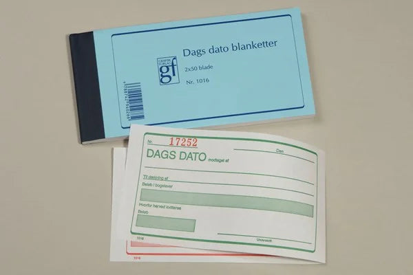 Dags dato blanketter GF1016 14,8 x 8,5 cm - 50 blade
