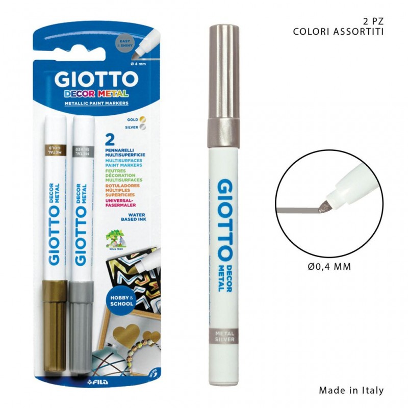 Giotto Extra Quality Metallic Markers 2-pak