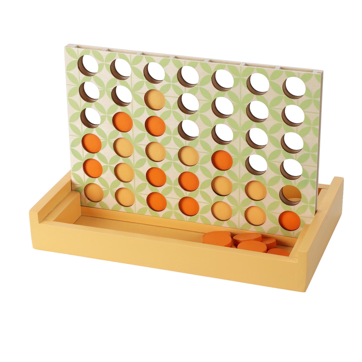 Træ 4 på stribe 24x15x4 cm