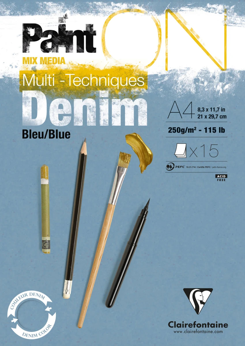 Clairefontaine PAINT-ON BLUE DENIM A4