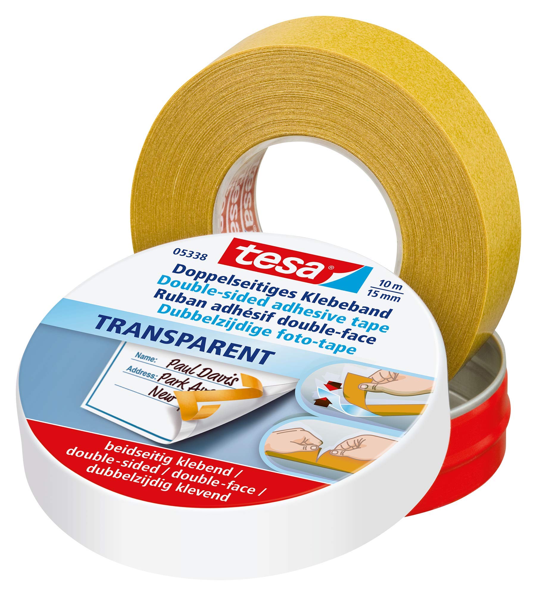 Tesa - Dobbeltsidet tape - 15 mm x 10 m