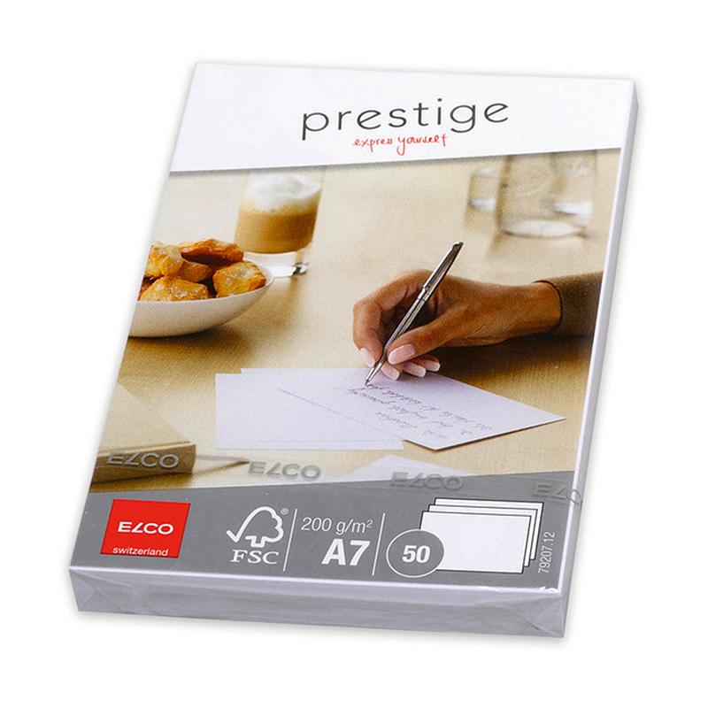 Prestige - Kort Hvid A7 50 stk