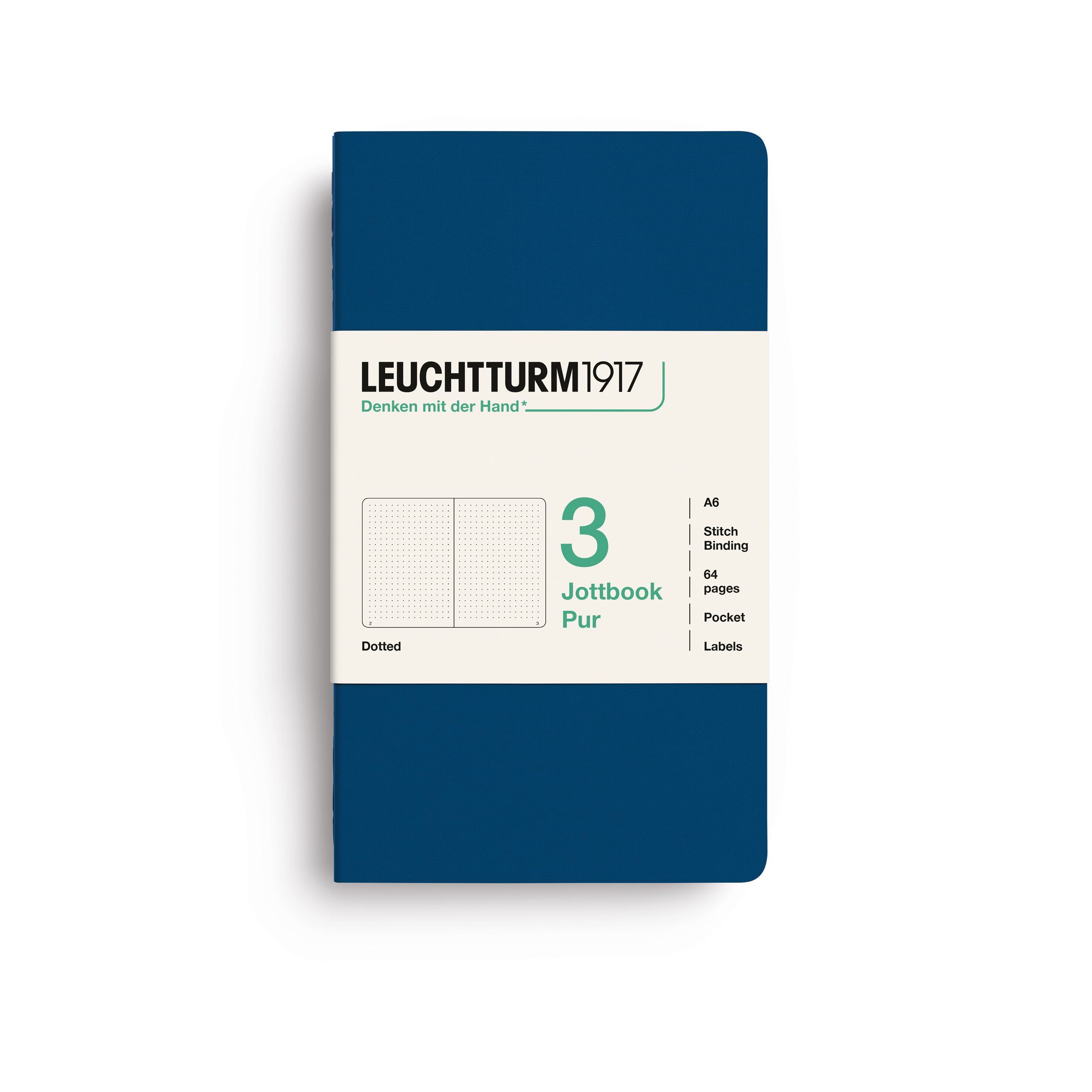 Leuchtturm1917 Jottbook A6, Dotted Indigo 3 stk