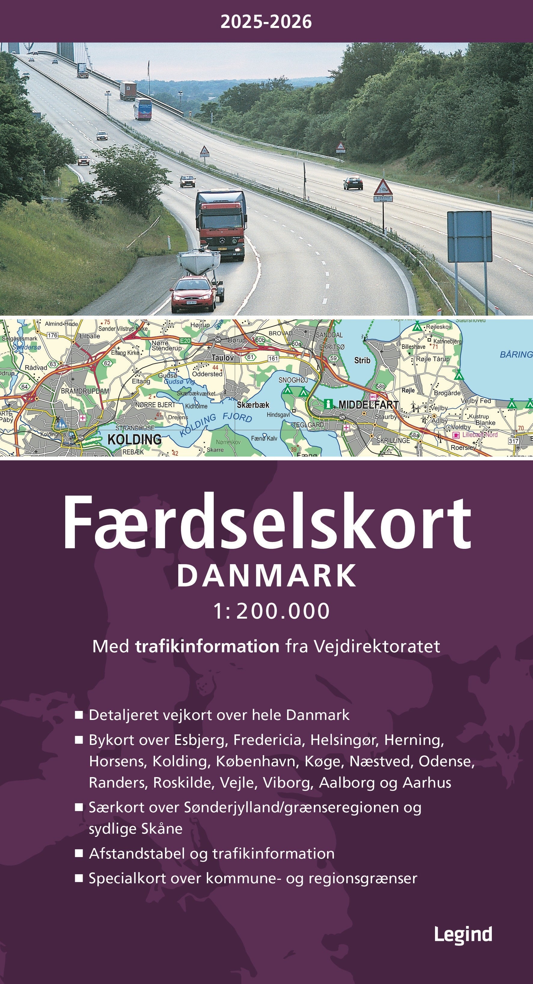 Færdselskort Danmark 1:200.000
