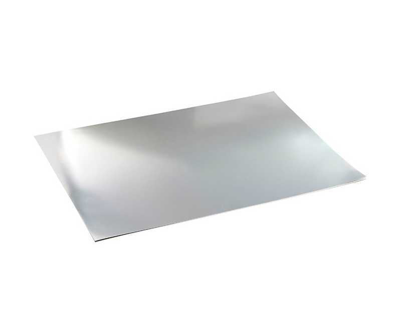 A4 Metalliseret Karton 250 Gram. Sølv - 5 ark