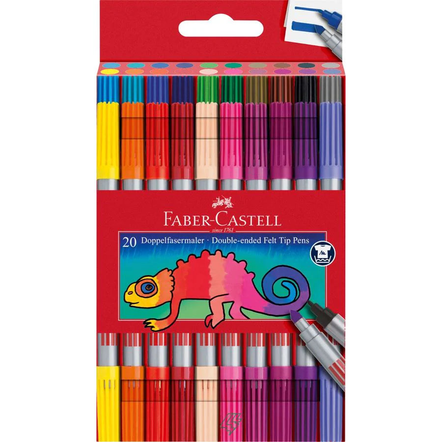 Faber-Castell - Tusser dobbelt tyk/tynd 20 stk.