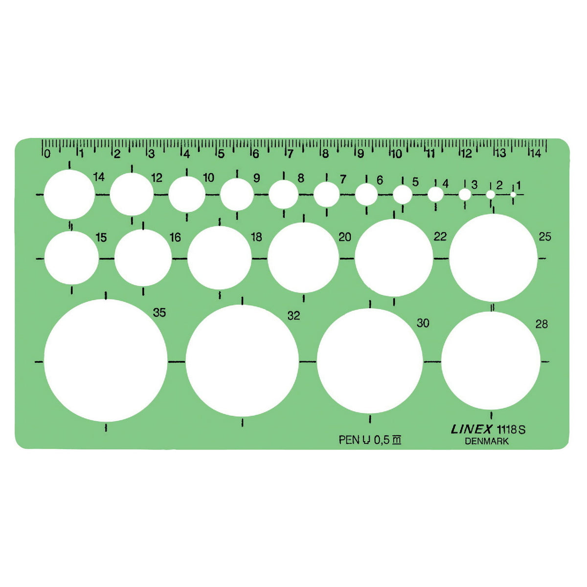 Linex skabelon 22 cirkler
