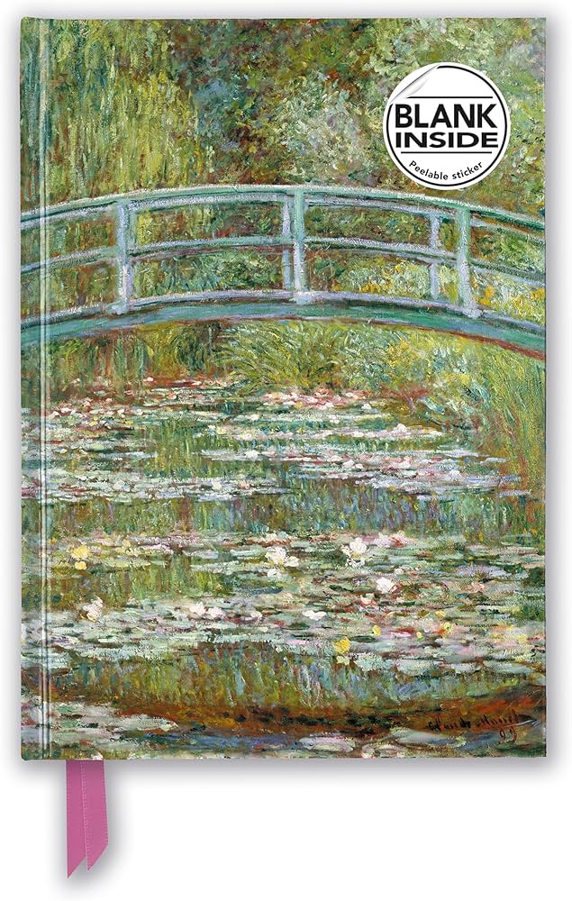 Notesbog A5 Claude Monet: Bridge over a Pond of Water Lilies, blank