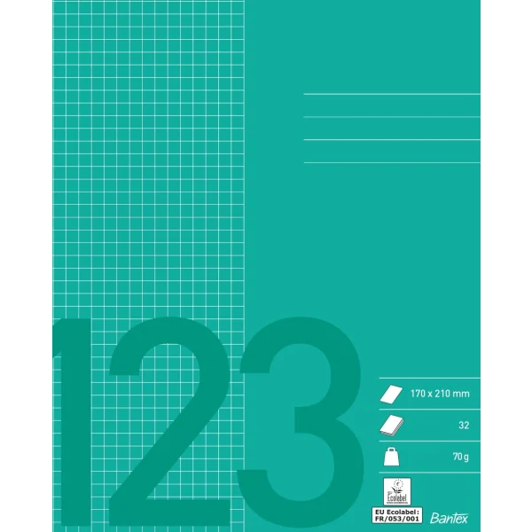 Bantex - Kladdehæfte A5 Ternet 32 sider 70 gram - Grøn
