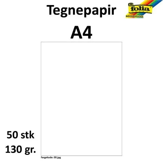 Papir A4 130 Gram 50 Ark Hvid