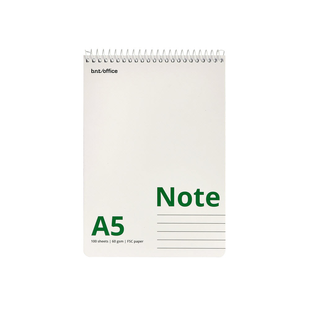 bnt - Notesbog A5 Linieret, Spiral