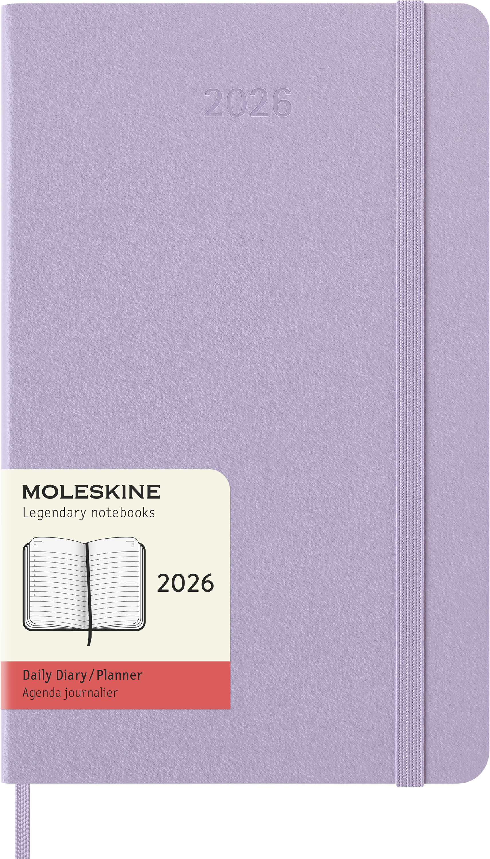 Moleskine - Classic Hard 12M Daily Large Pastel Lilac 2026