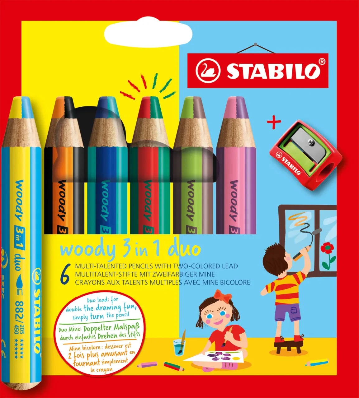 Stabilo - Woody 3 i 1 duo