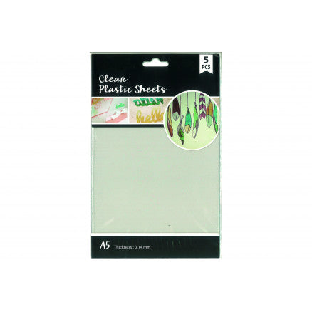 Plastik Folie Klar A5 0,1mm – 5 stk