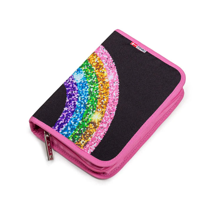 Jeva - Onezip Shimmer Rainbow med alt hvad et penalhus har brug for inkluderet