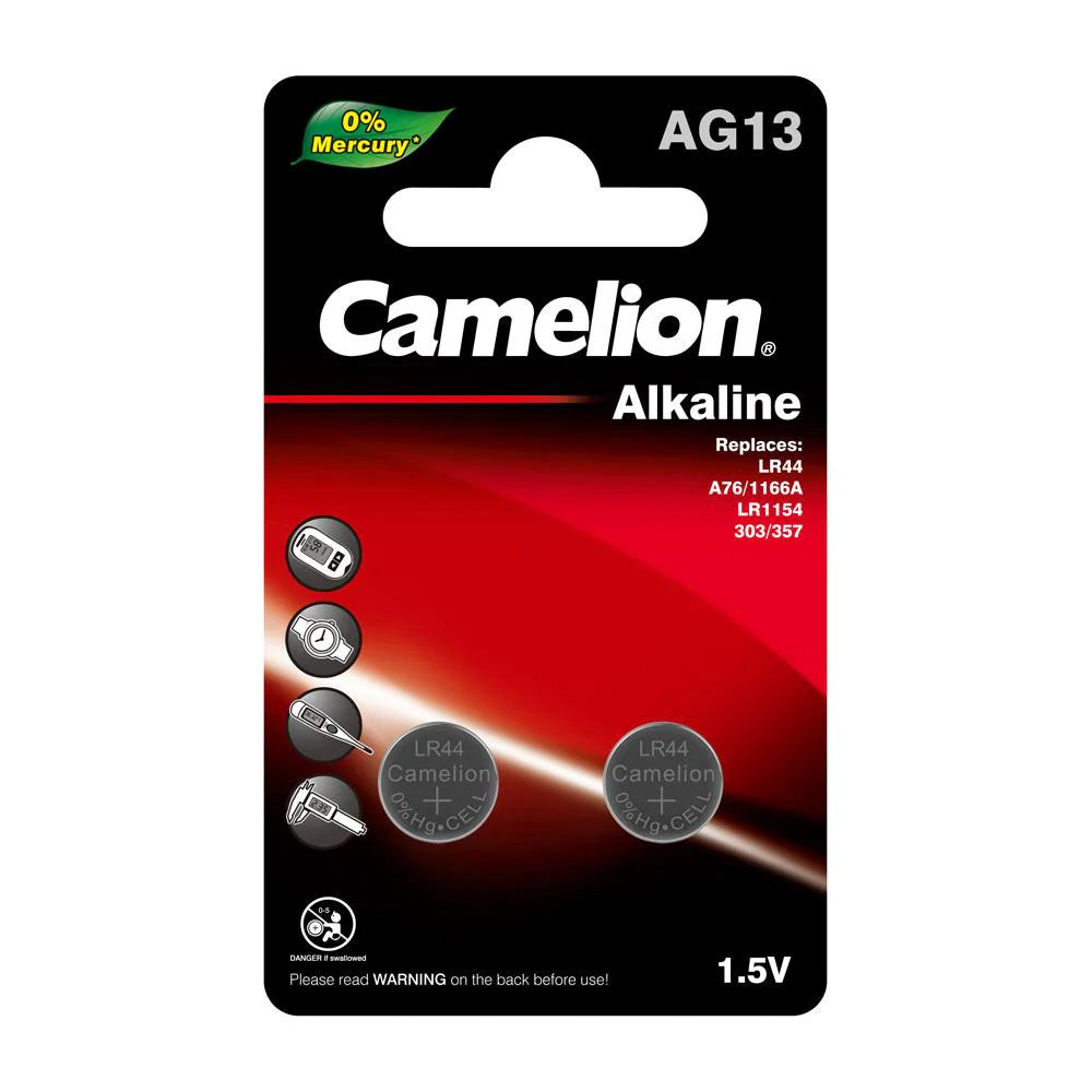 Camelion - AG13, LR44, LR1154, 1,5V Alkaline Batteri