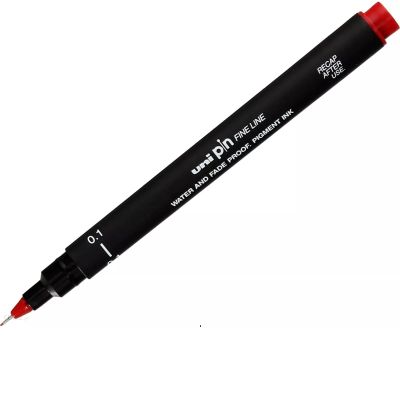 Uni Pin - Fine Line 0,1 - rød