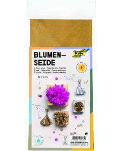 Silkepapir Guld 5 ark 50x70cm 20g.