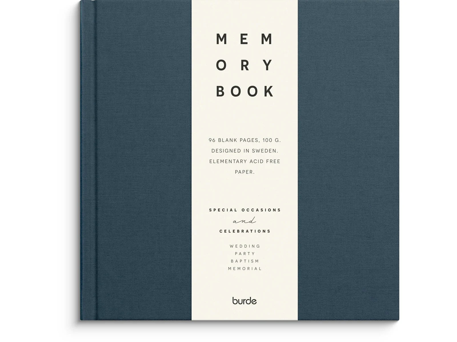 Burde - Memorybog Textile unlined dark blue