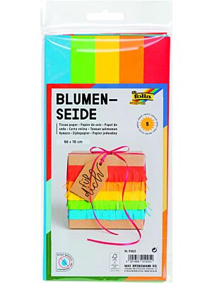 silkepapir ass. farver .5 ark 50x70cm 20g.